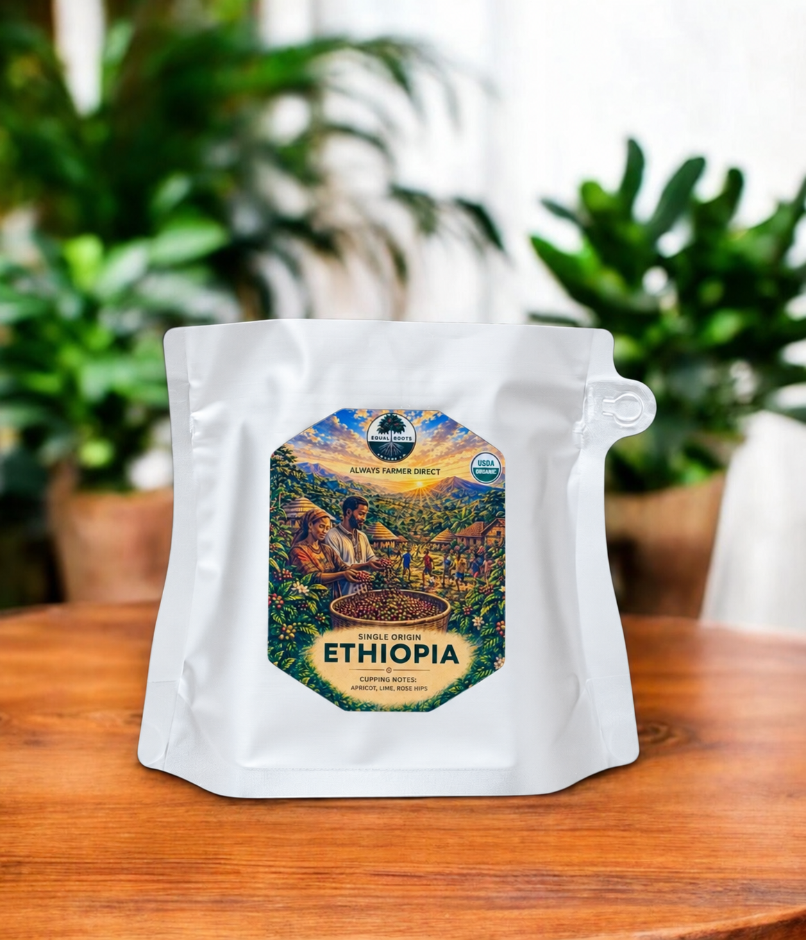 Equal Roots organic Ethiopia coffee 100g sample bag