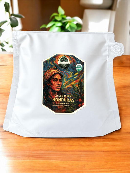 Equal Roots organic Honduras coffee 100g sample bag